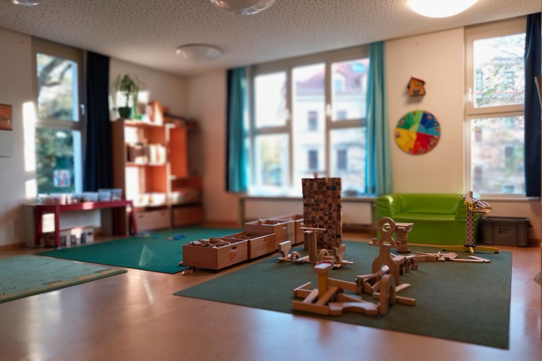 Dieses Bild zeigt das Bauzimmer, ein Spielzimmer in der Kita Eckstein.