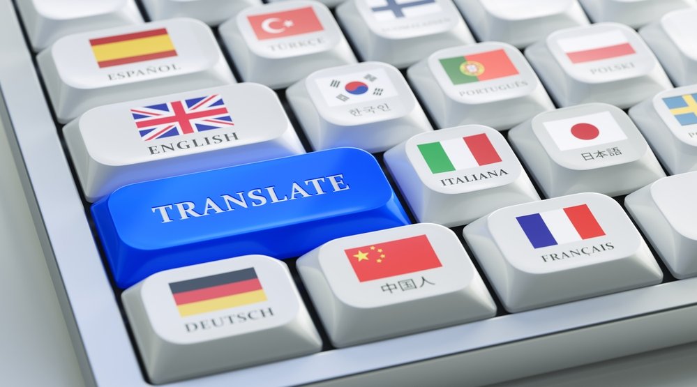 Translate-Button auf einer Computer-Tastatur