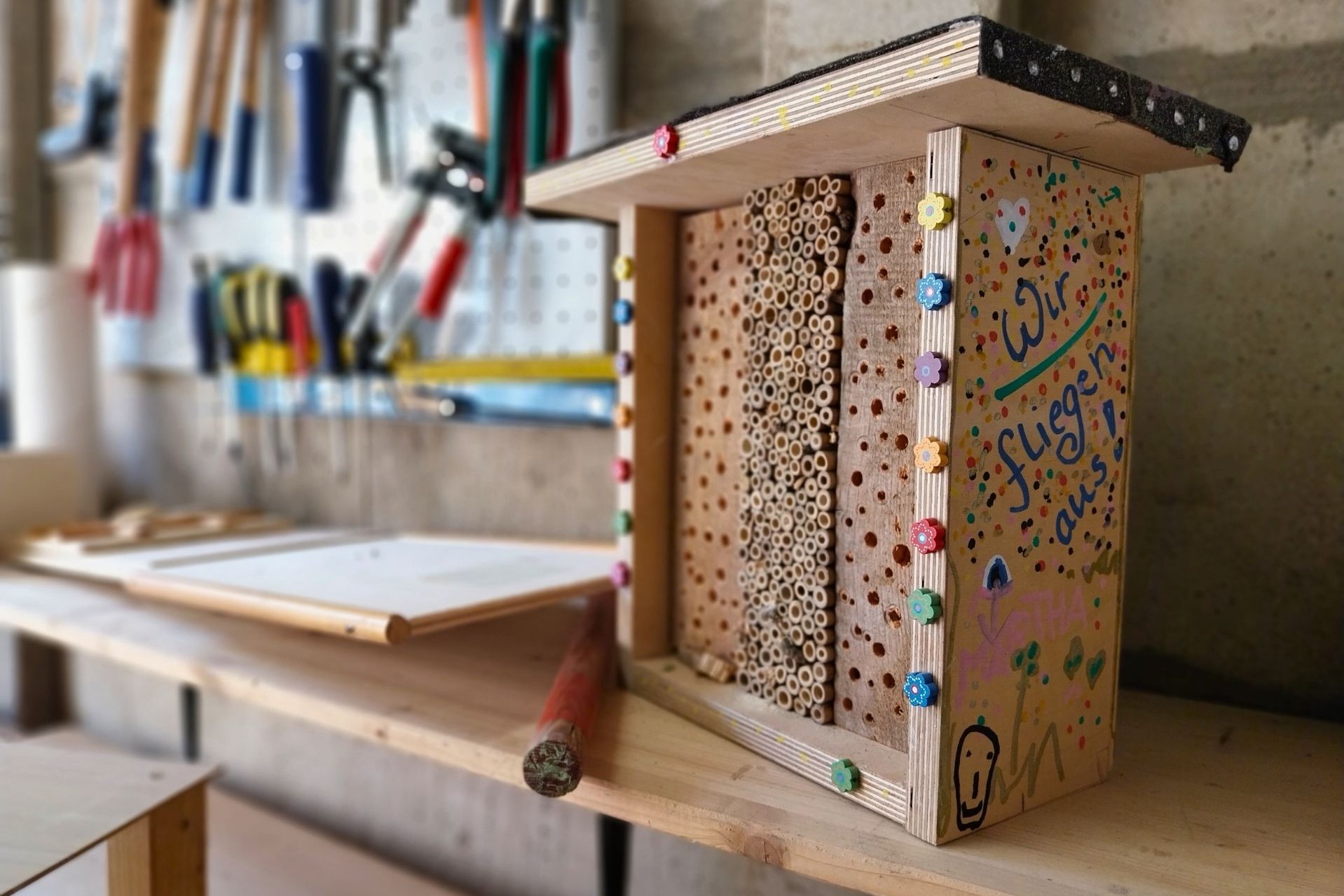 Holzwerkstatt im Kindergarten Sonnenhügel
