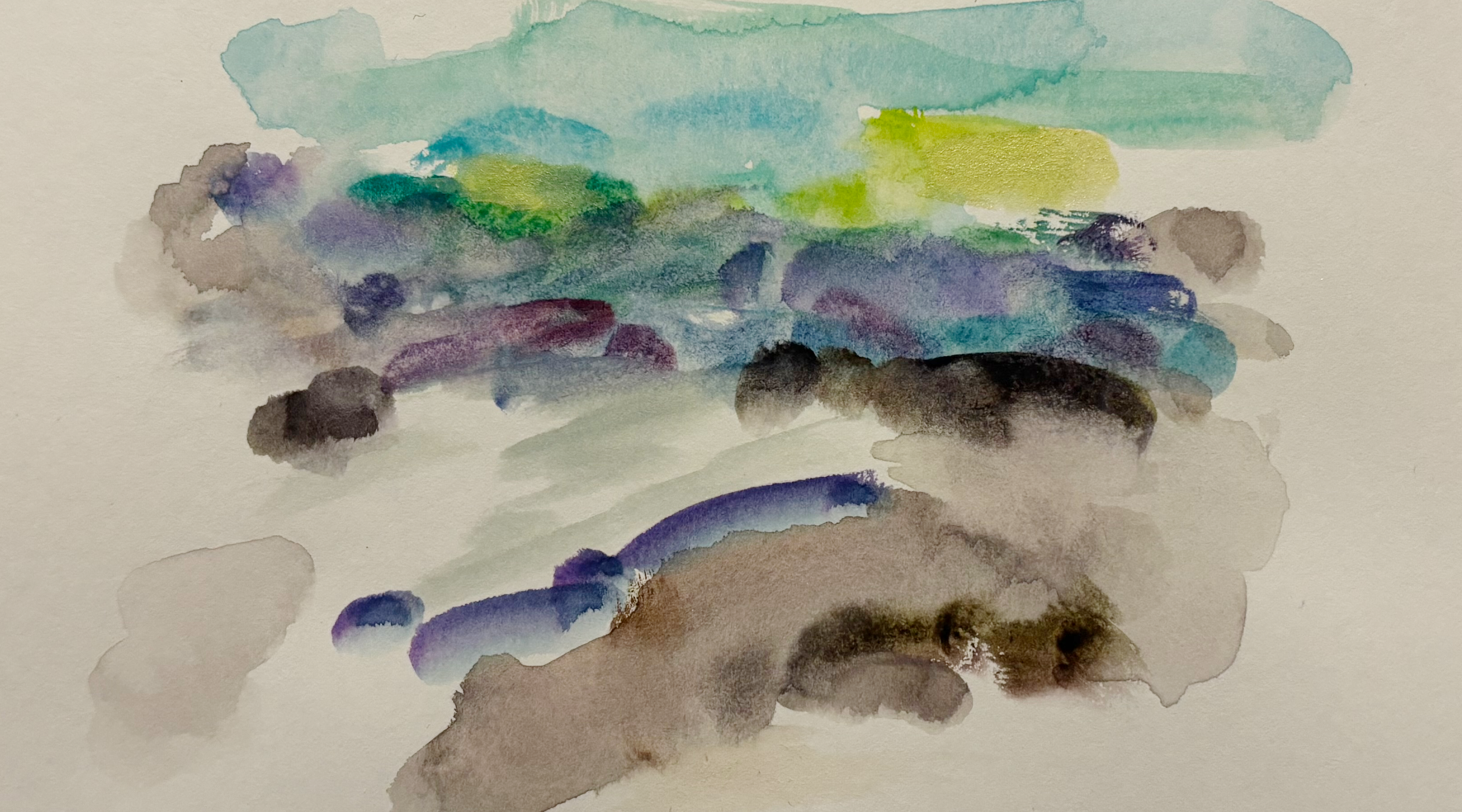 Das Bild zeigt ein abstraktes Aquarell der Künstlerin Anke Zeißig.
